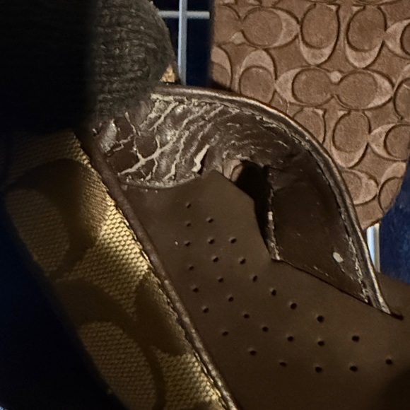 Coach Signature Jillian Flower Thong Sandals Size 6B Floral Flip Flops Slides - Picture 7 of 8